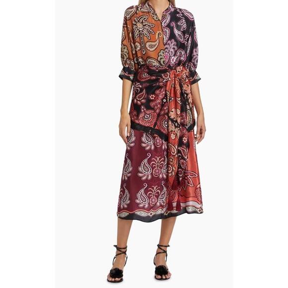 $280 FARM Rio Sweet Mermaids Midi Dress Size Small - Picture 2 of 9